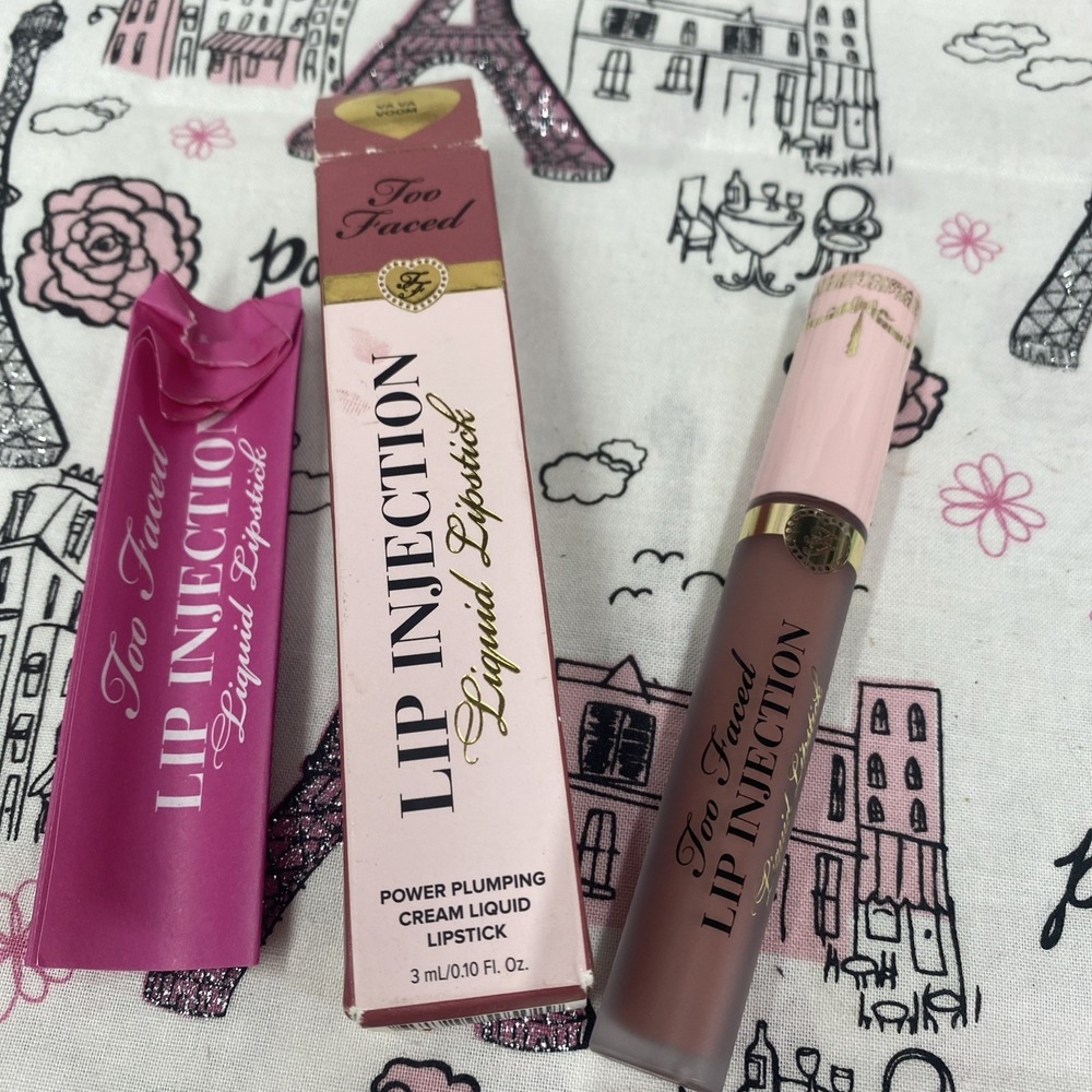 Too Faced  Lip Injection Power Plumping Cream Liquid Lipstick Va Va Voom 100%